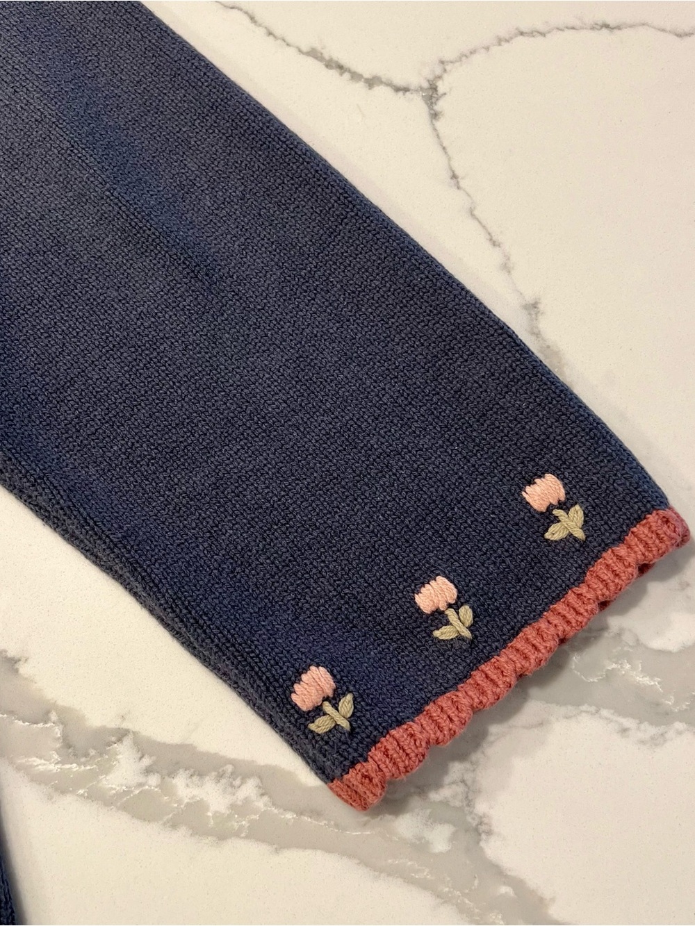 ZARA KIDS MATCHING SET- Dark Blue Knit Crocheted Top/Bottom❤️ - Picture 14 of 16
